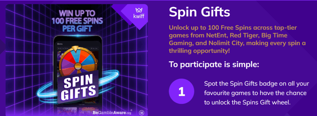kwiff spin gift